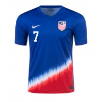 Spojené Štáty Giovanni Reyna #7 Vonkajší futbalový dres Copa America 2024 Krátky Rukáv